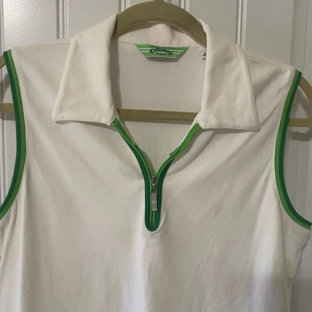 Callaway White and Green Golf Polo - Picture 3 of 7